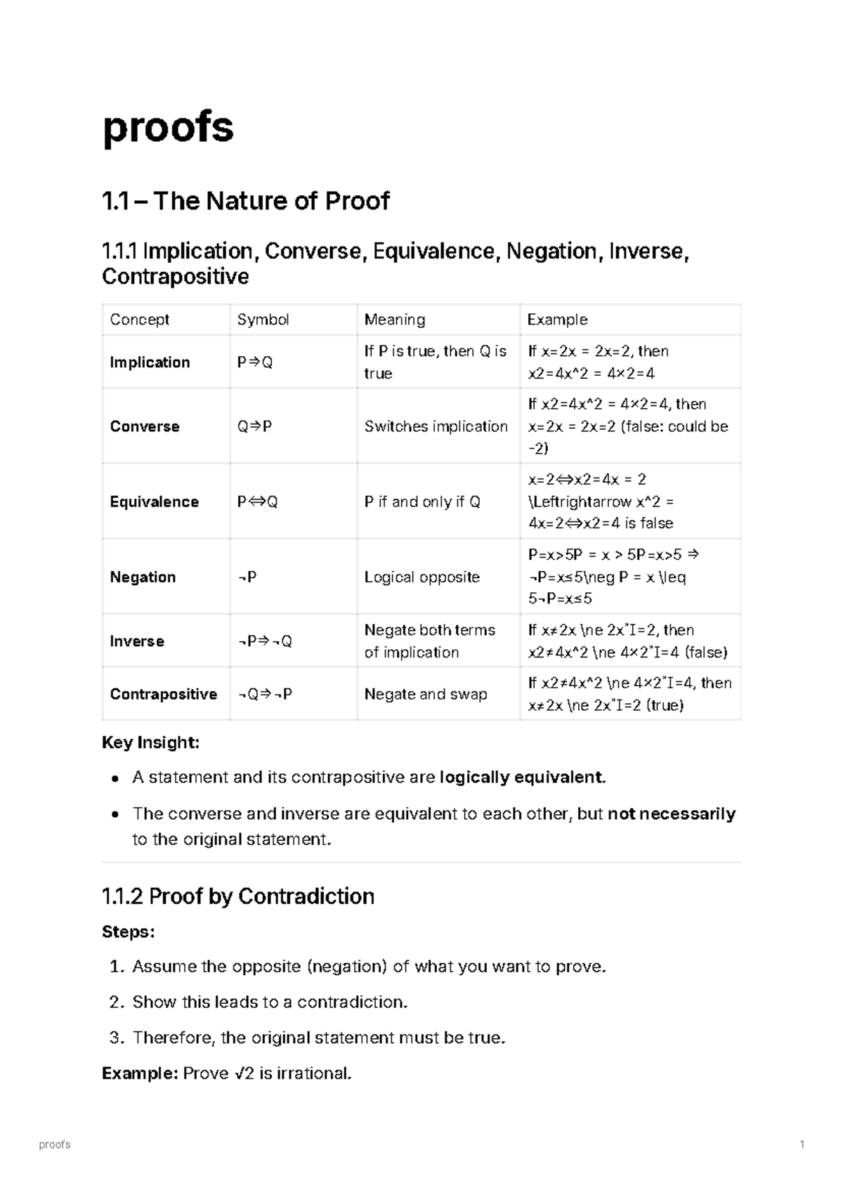 Specialists Proofs: Understanding Implication, Equivalence, and More ...