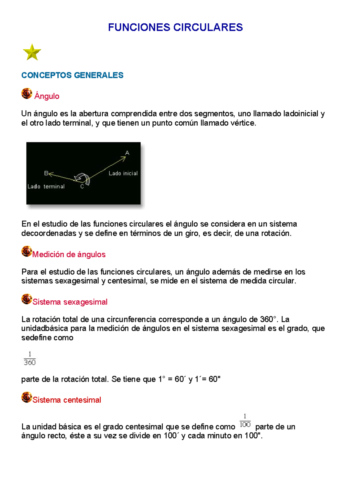 Funciones Circulares y Sus Fundamentales Aspectos Matemáticos - Studocu