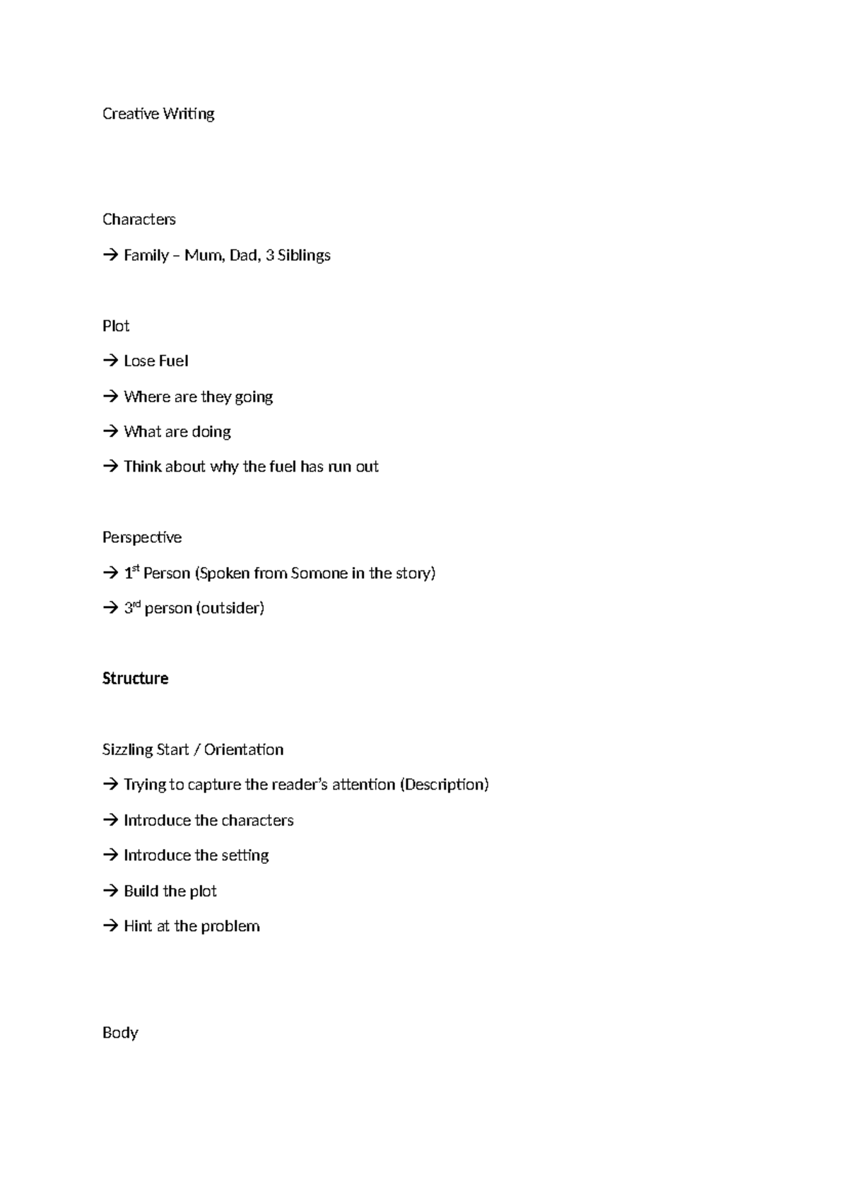 Creative writing: family dynamics and conflict in a sci-fi setting ...