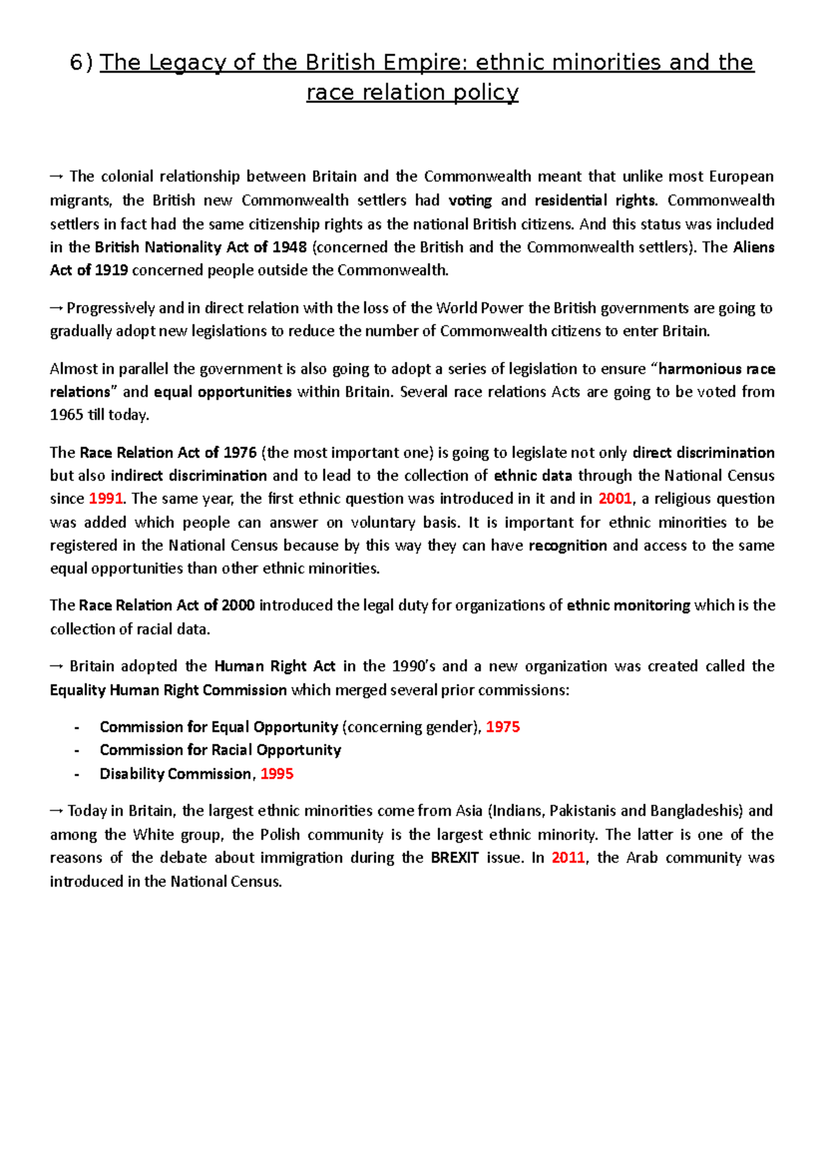 6) The Legacy of the British Empire - Ethnic Minorities and the Race ...