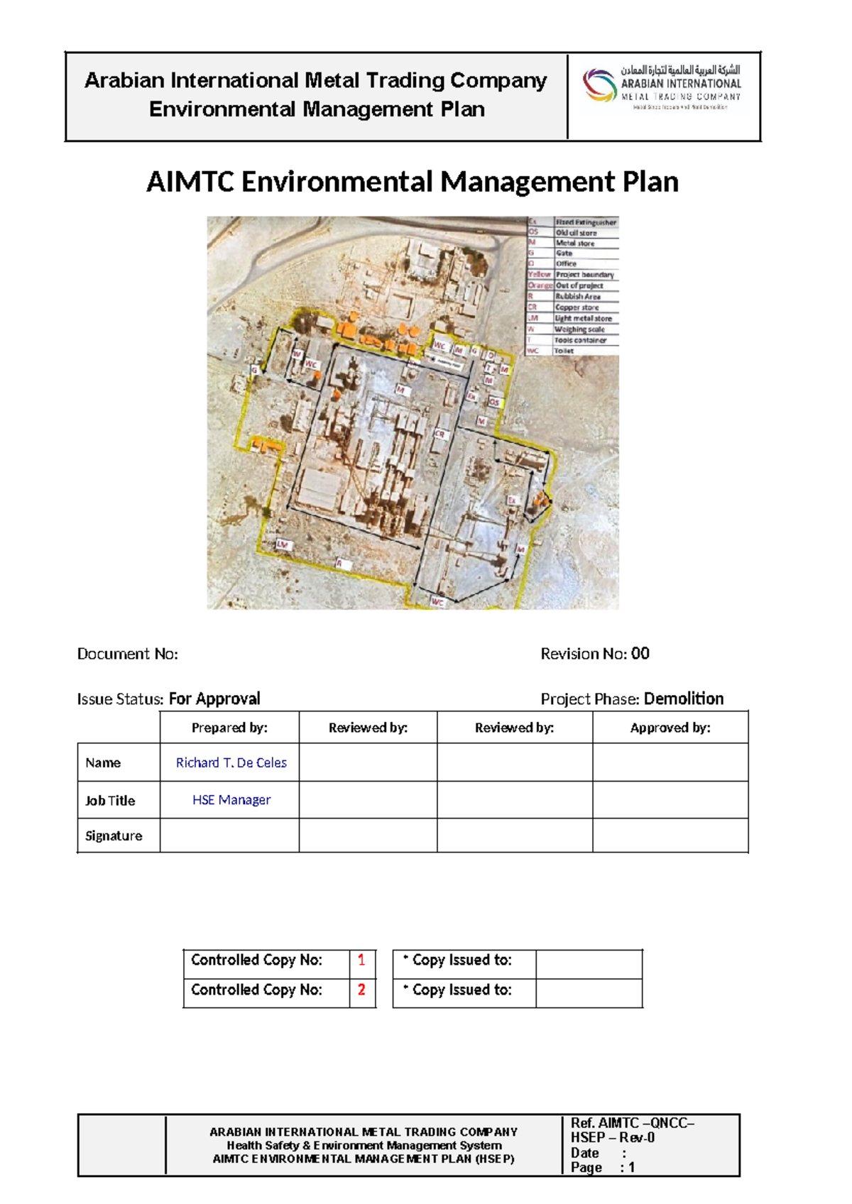 AIMTC CEMP Environmental Management Plan for QNCC Plant 01 - Rev 00 ...