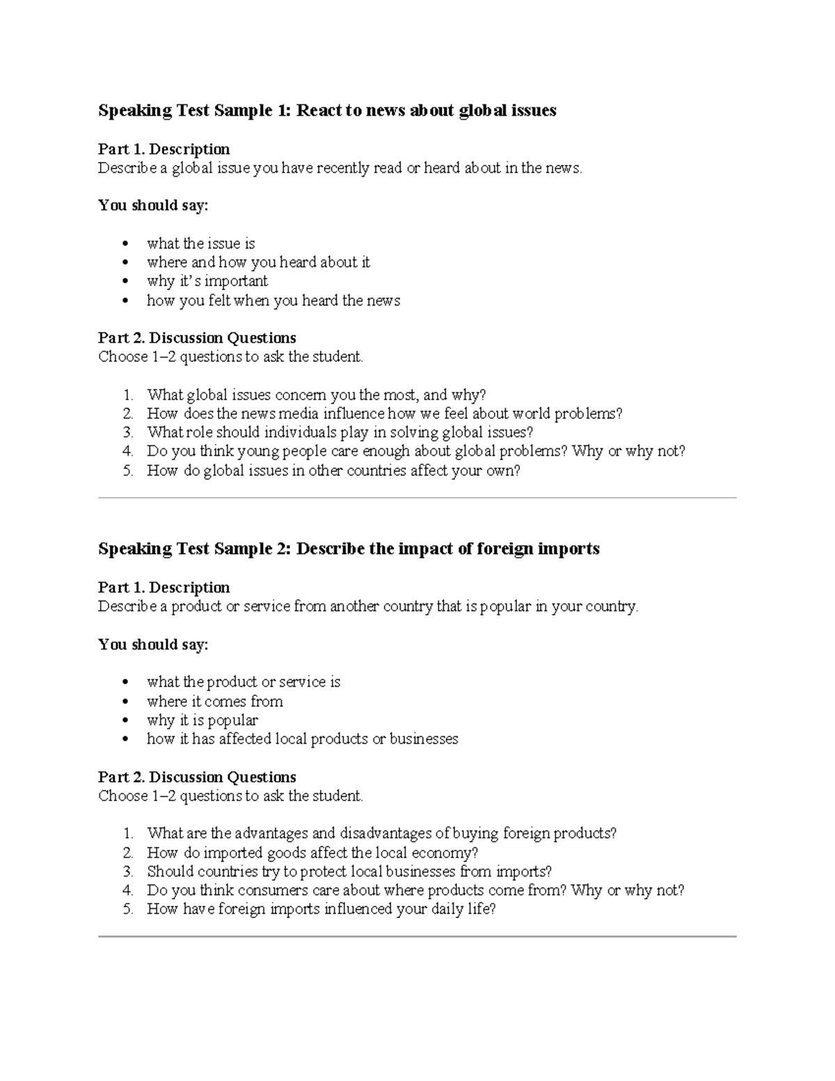 Speaking Test Sample Unit 7: Gullibility & Superstitions - Studocu