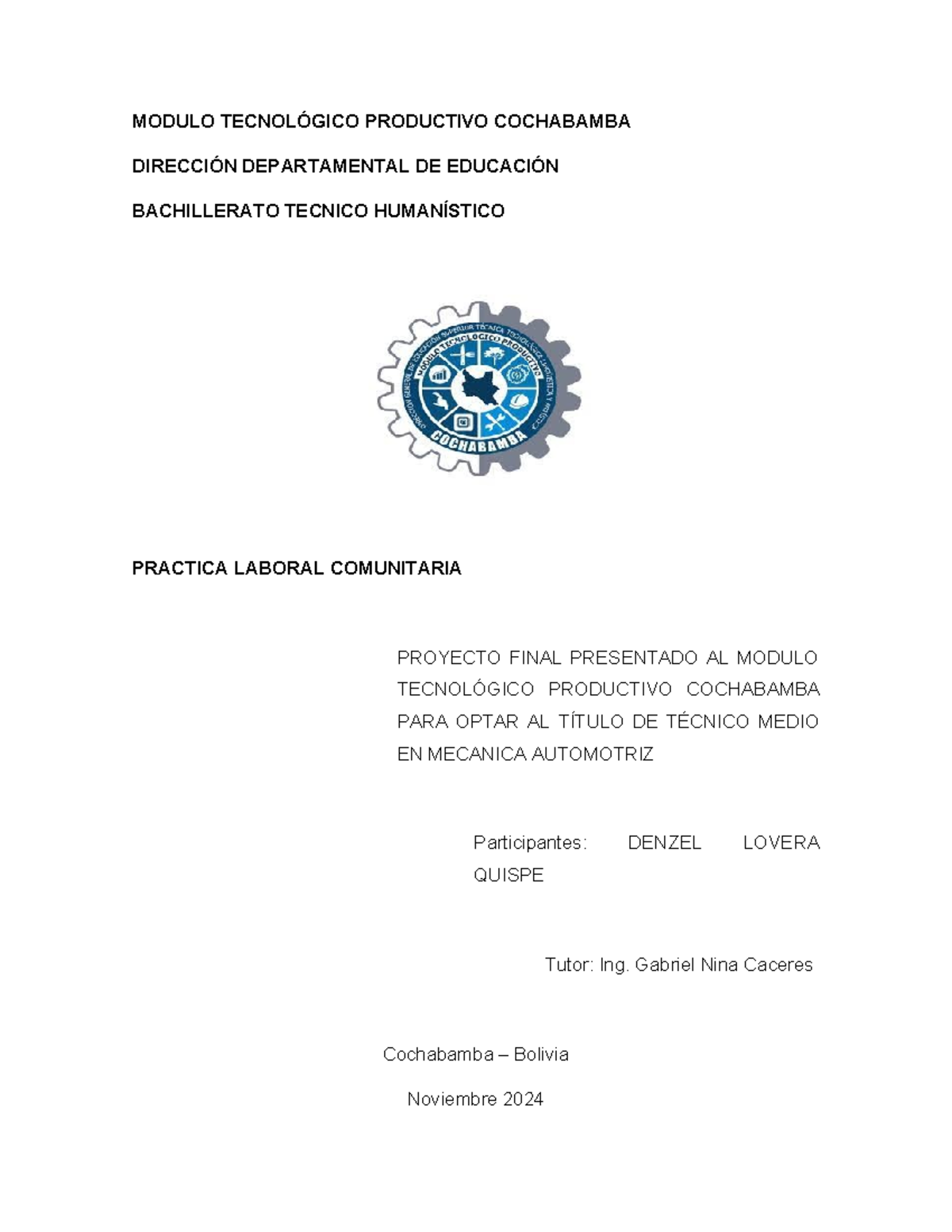 Proyecto Final - Análisis de la Chapería en Mecánica Automotriz - MTH - 2024 - Document Preview