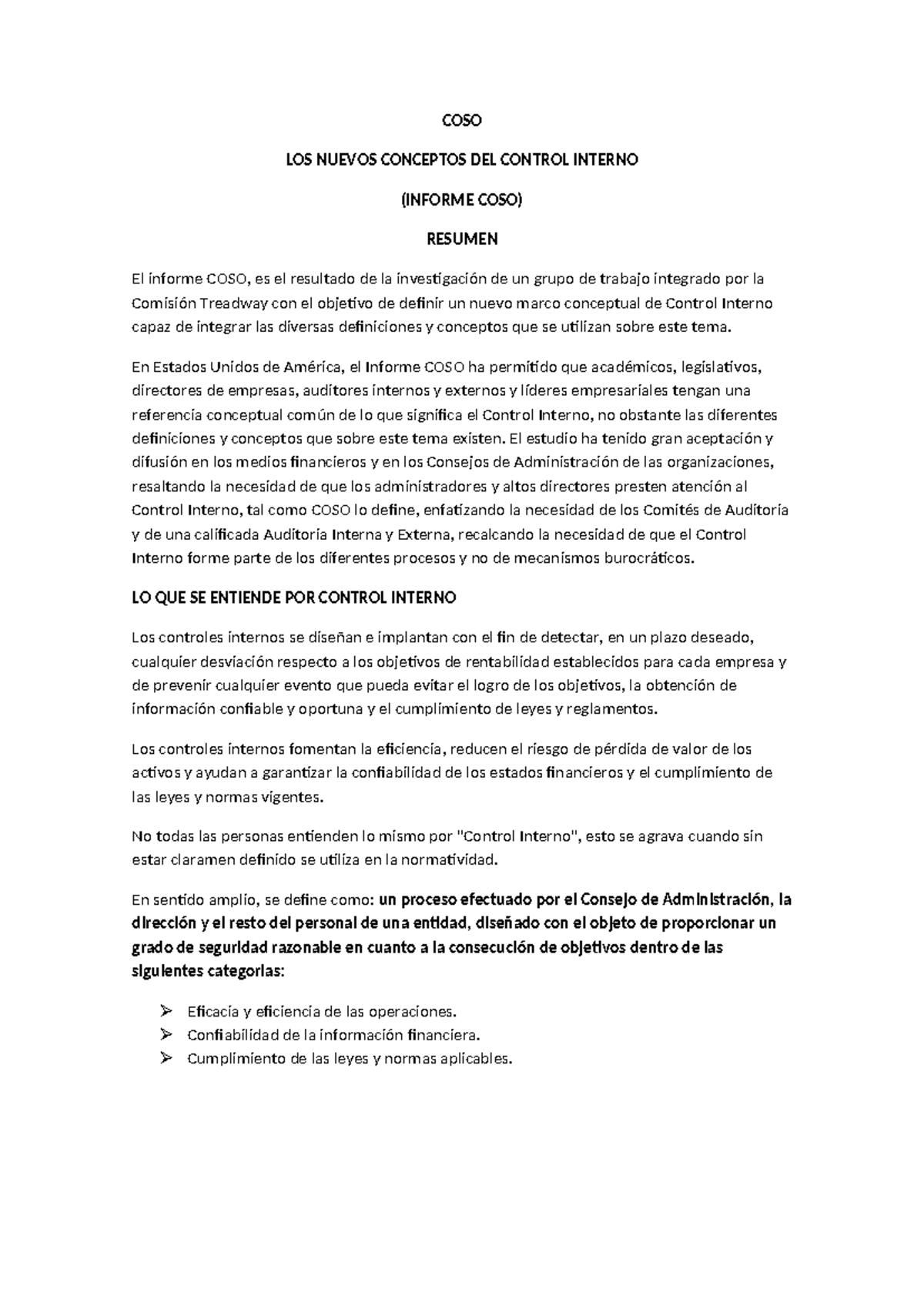 COSO 2023: Resumen del Informe sobre Control Interno y Nuevos Conceptos ...
