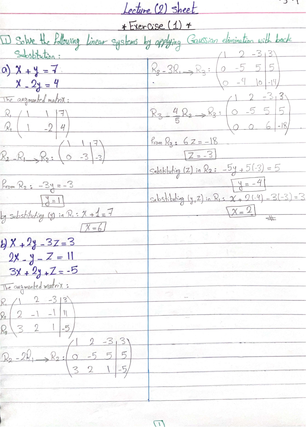 S2(Math) - Lecture Notes on Linear Systems Solving Techniques - Studocu