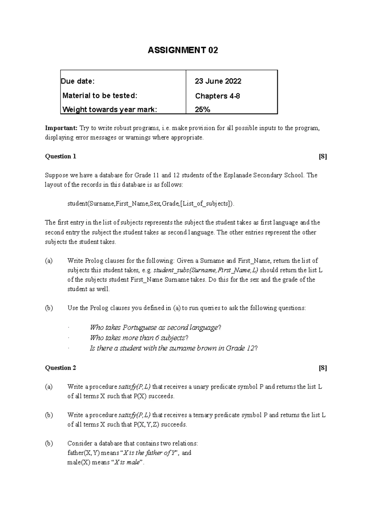 COS4852 - Assignment 2 Solution: Machine Learning Analysis - Studocu