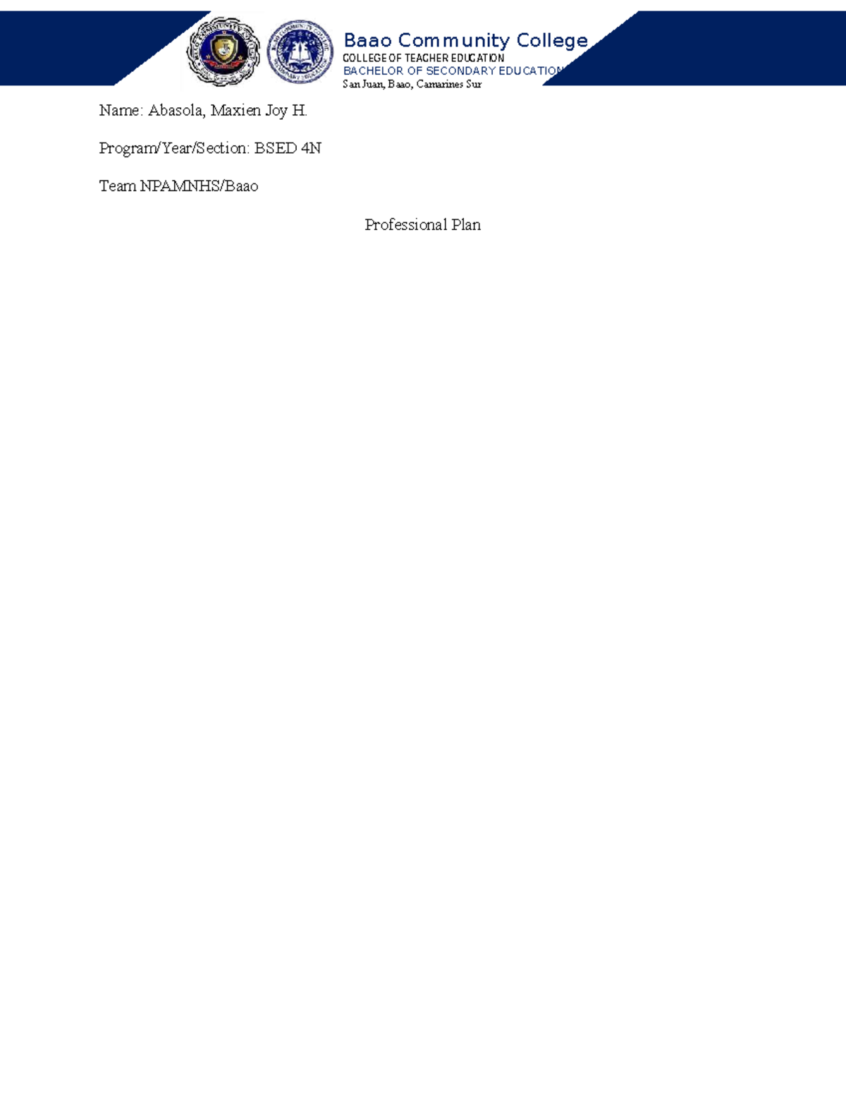 Format-Activity - need for assignment - BA112 - Baao Community College ...
