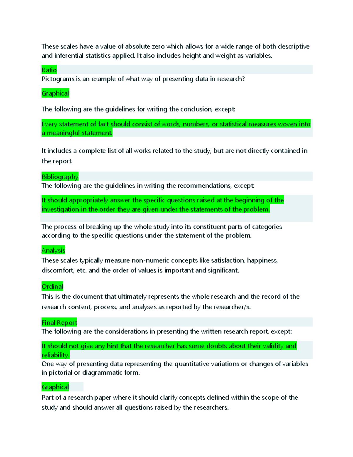 Research Methods and Data Presentation Guidelines (III) - Studocu