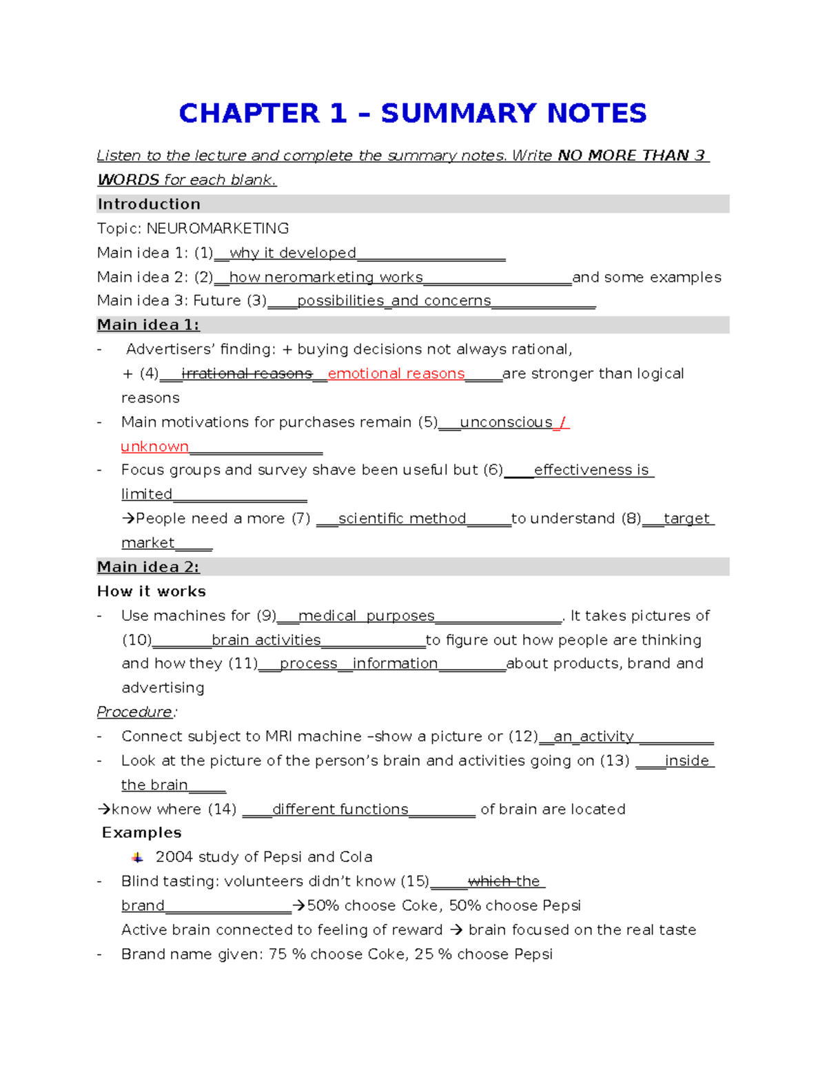 Chapter 1 - lis ae1 - CHAPTER 1 – SUMMARY NOTES Listen to the lecture ...