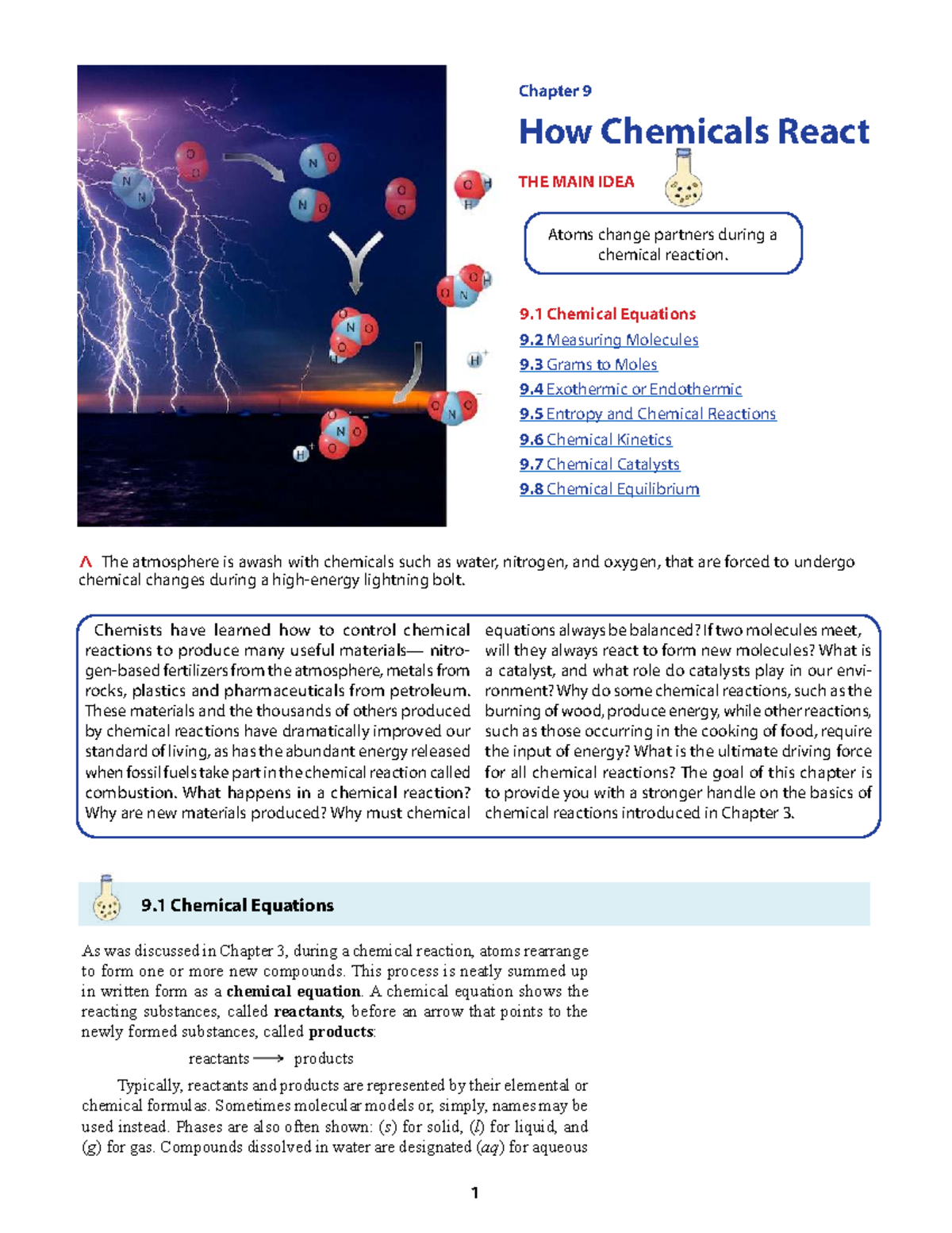 Chapter 9: Balancing Chemical Reactions in Chem 101 Dialogues - Studocu