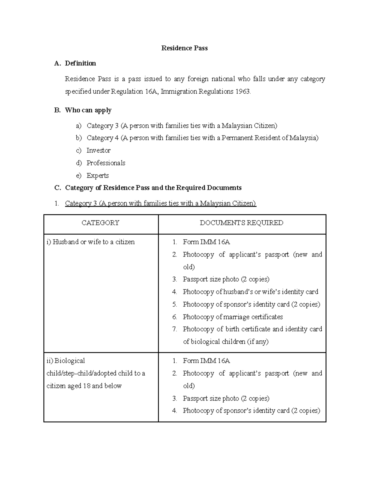 Residence Pass Guidelines for Foreign Nationals: A Comprehensive ...