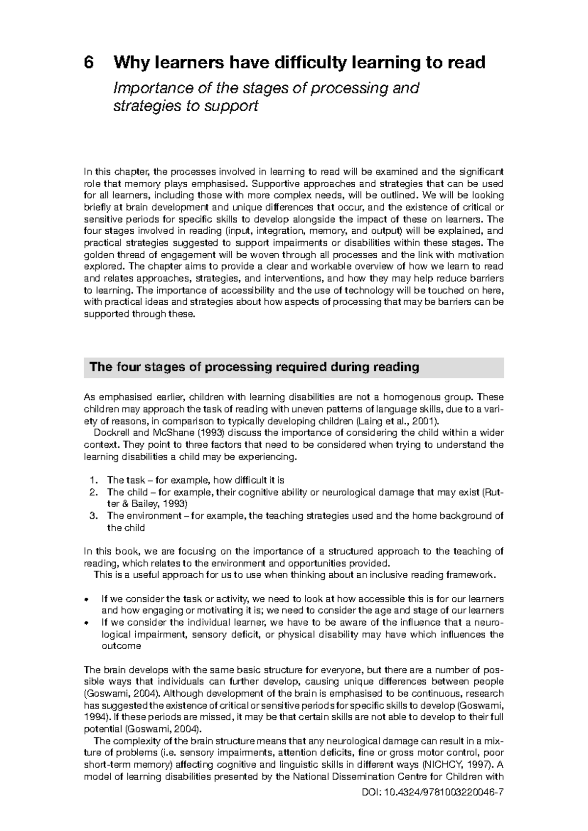 CAP 6: Understanding Reading Difficulties and Support Strategies - Studocu