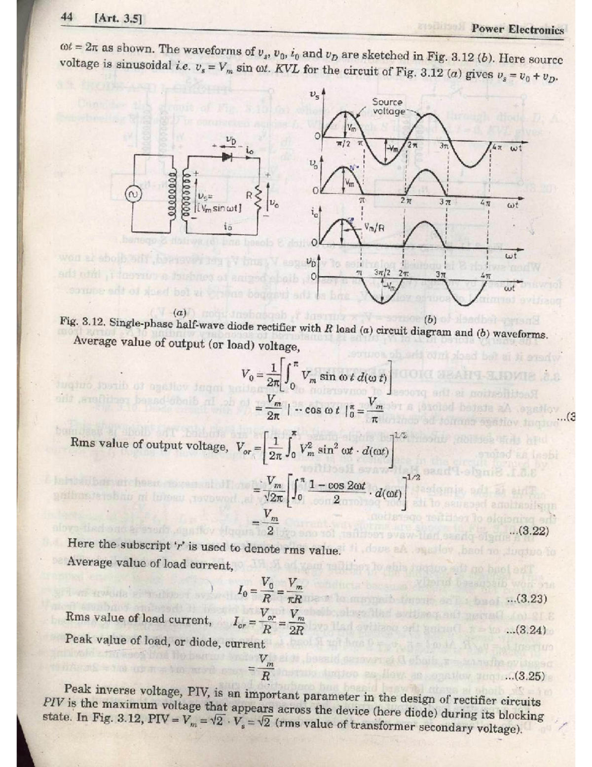 1 - lecture notes - 44 Power Electronics wt 2 as shown. The waveforms ...