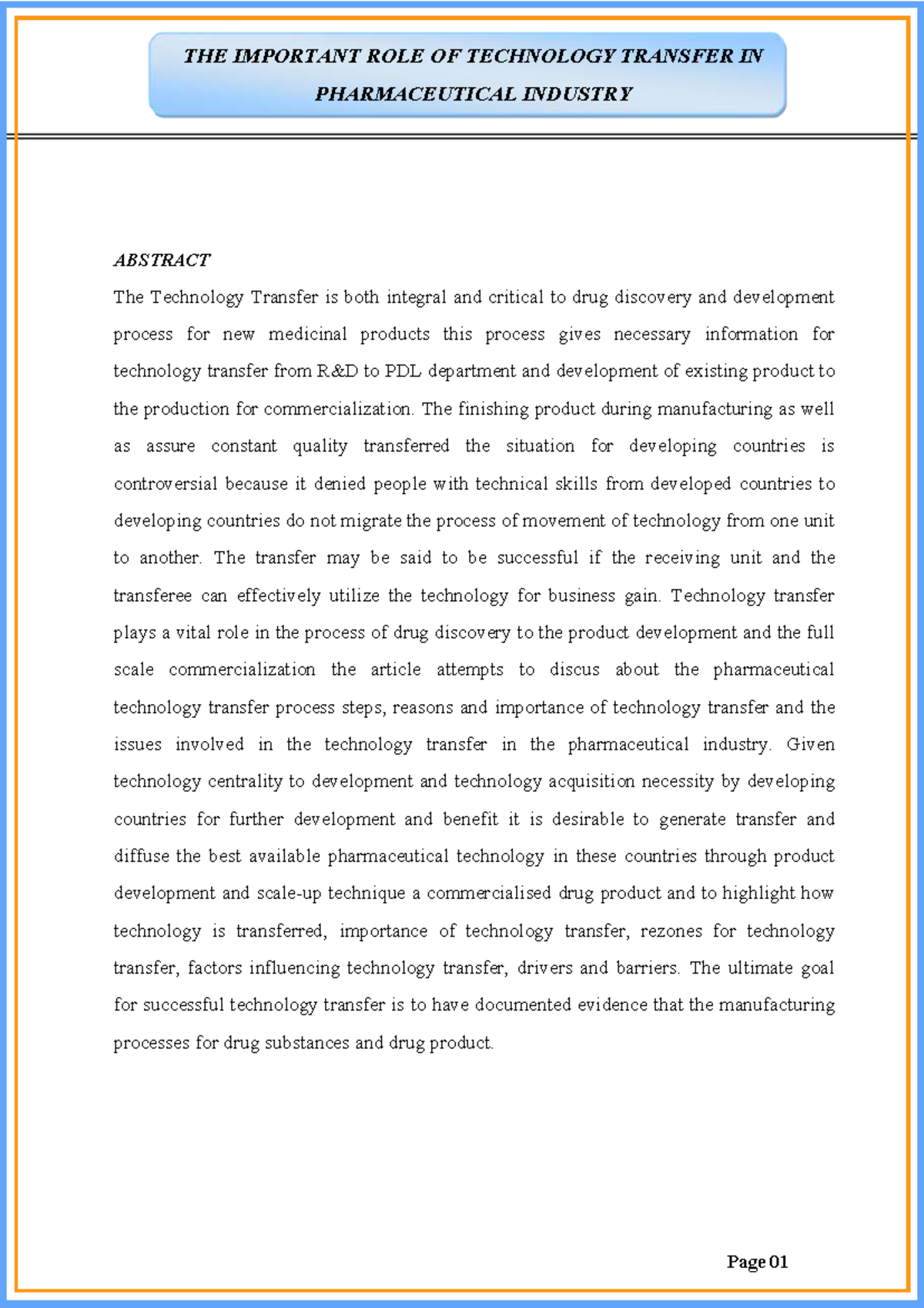 Technology Transfer in the Pharmaceutical Industry: Key Insights and ...