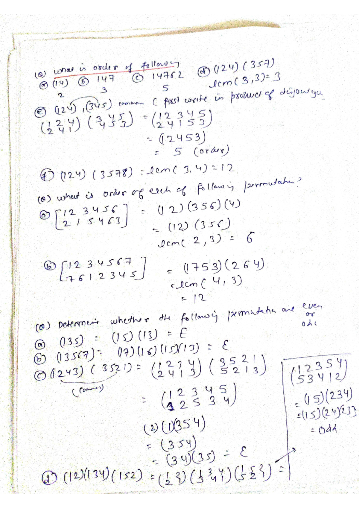 552c416be789f50b45104 - Permutations & Their Orders in Disjoint Cycle ...