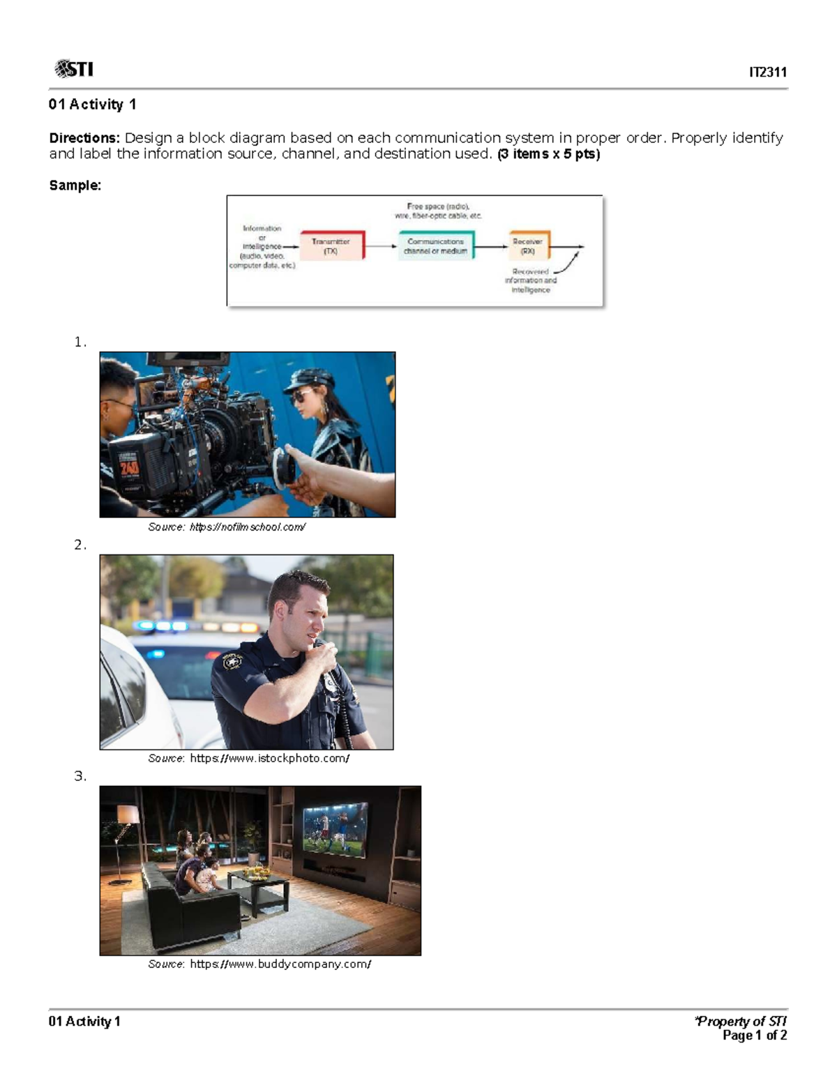 01 Activity 1 - Information Technology - IT 01 Activity 1 *Property of ...