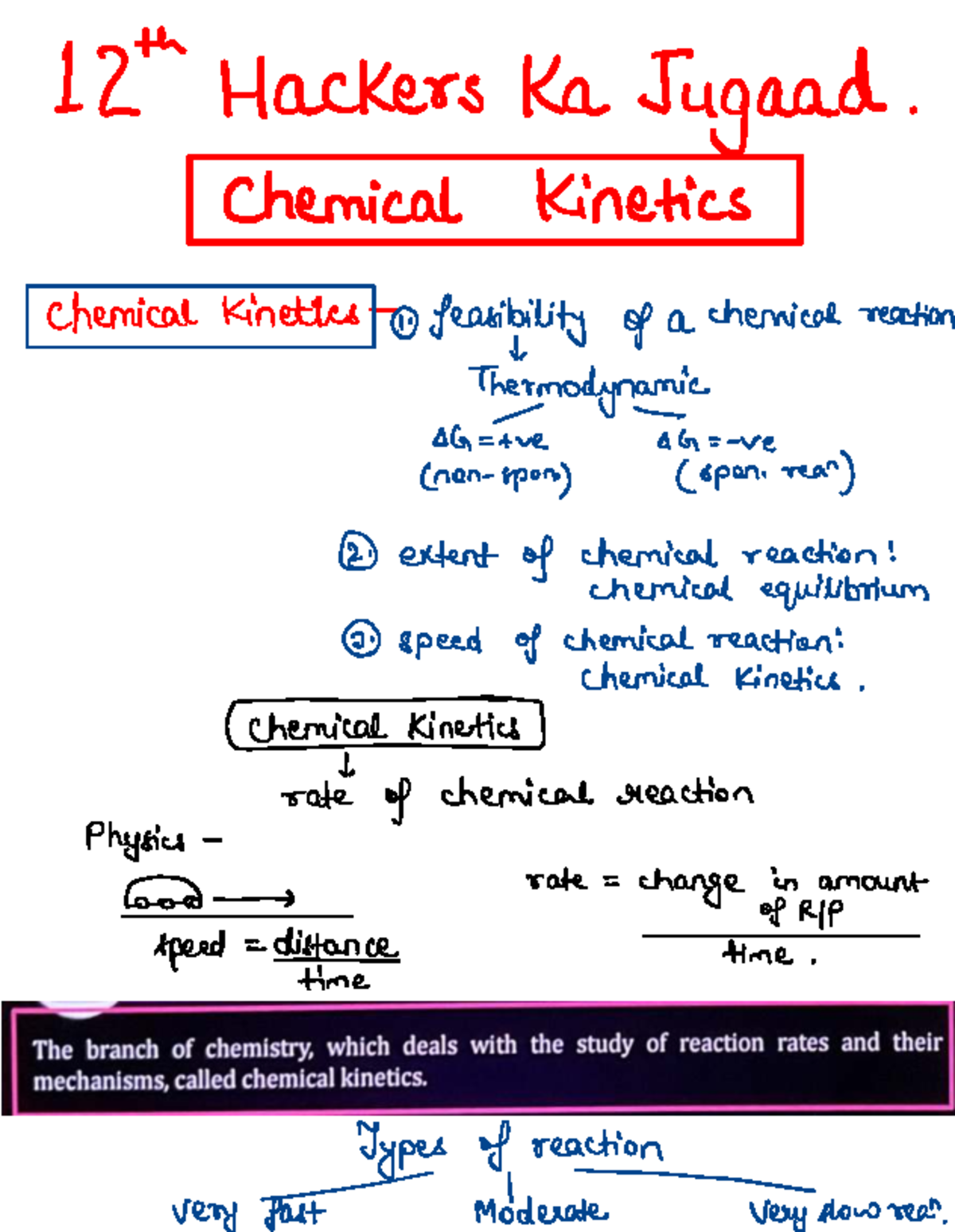 12 Chemical Kinetics Notes: Understanding Reaction Rates and Mechanisms ...