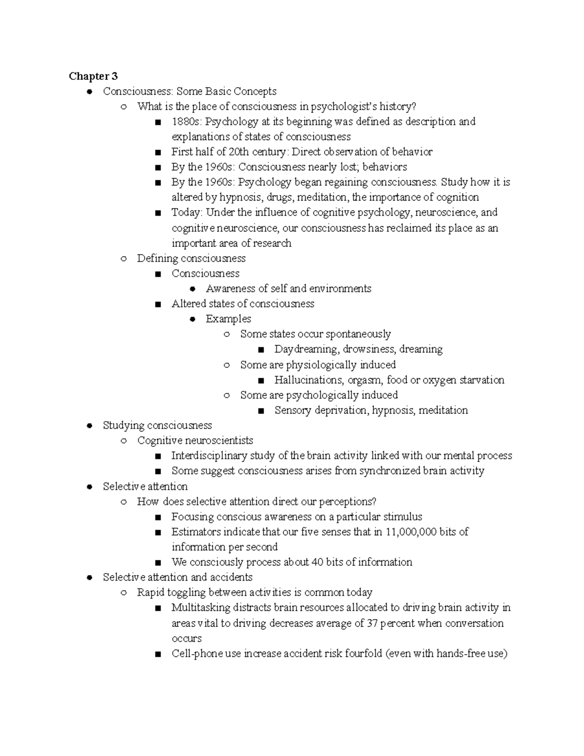 Chapter 3: Key Concepts on Consciousness - Dr. Hawkins' Psy Notes - Studocu