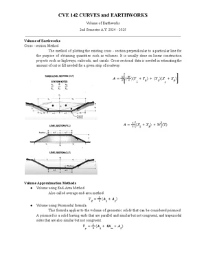 CVE 142 Chapter 1 - Route Surveying: Curves and Earthworks Overview ...
