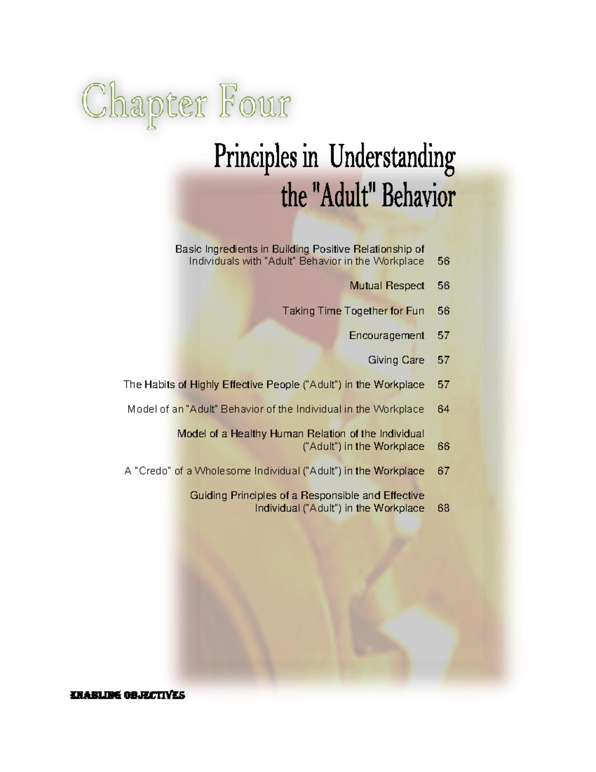 Chapter 4 TIME - Enabling Objectives Basic Ingredients in Building ...
