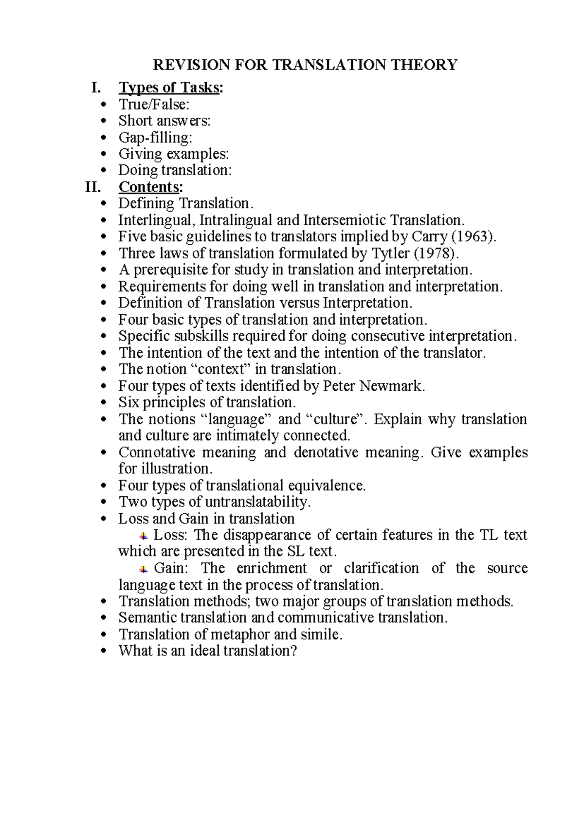 Revision for Translation Theory (11-2025): Key Concepts & Guidelines ...