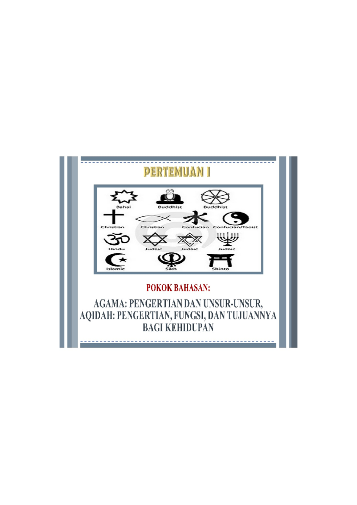 Materi Pertemuan I - RENCANA PELAKSANAAN PERKULIAHAN (RPP) Mata Kuliah ...