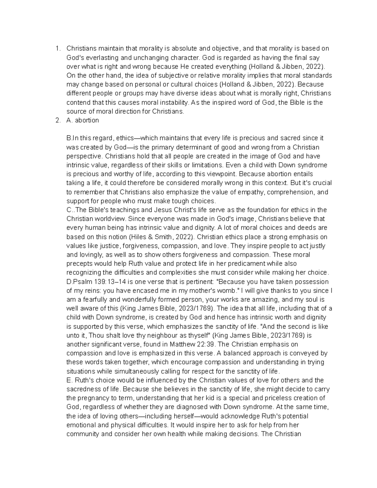 Christian Worldview 2 - Notes - Christians maintain that morality is ...