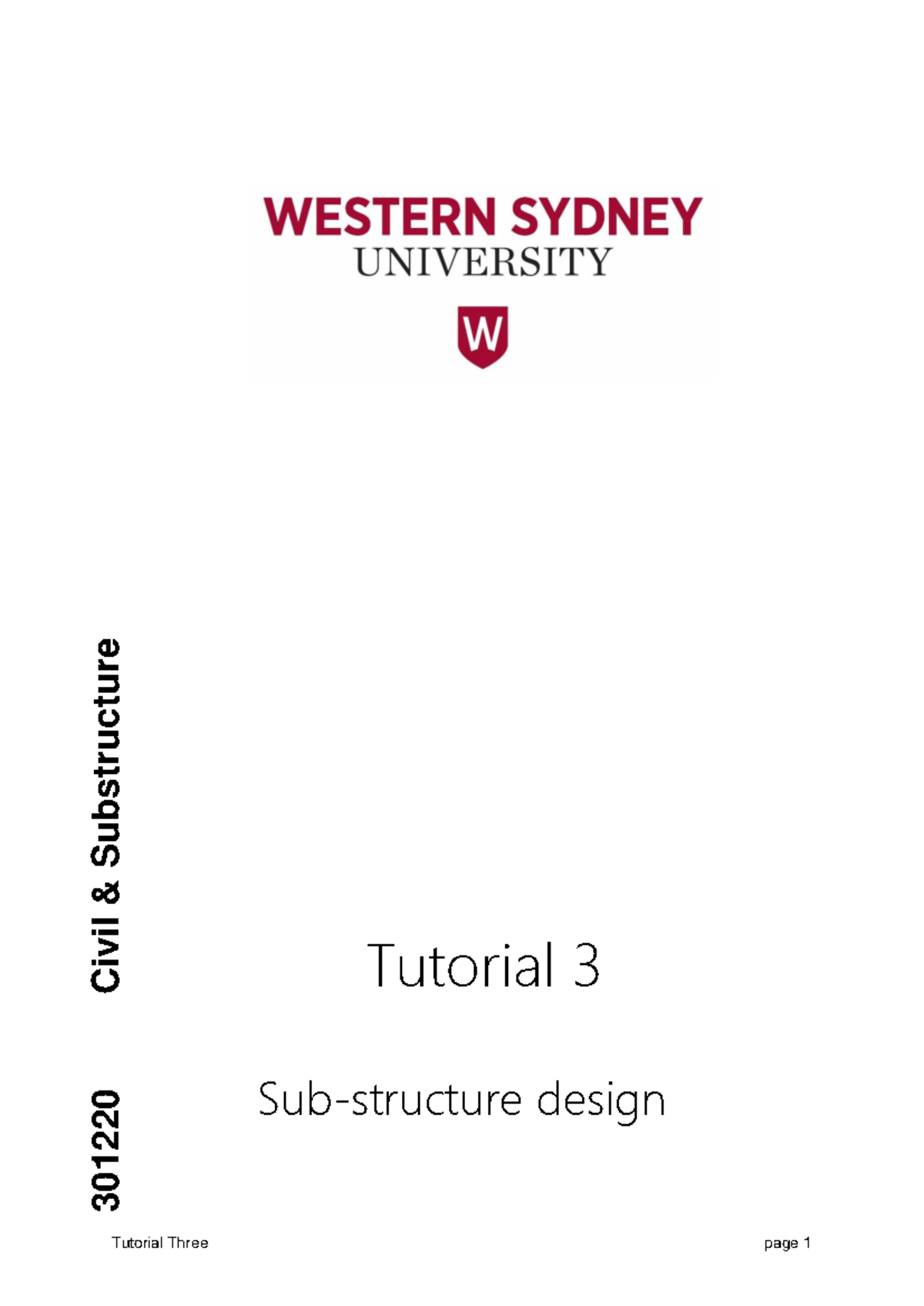 Civil 301220: Tutorial 3 - Sub-structure Design & Mohr-Coulomb Tests ...