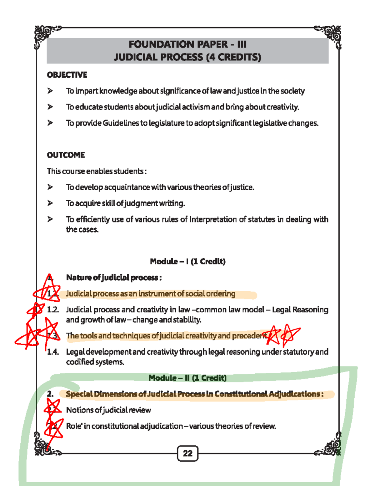 Foundation Papers 3 & 4: Judicial Process & Legal Research Methodology ...