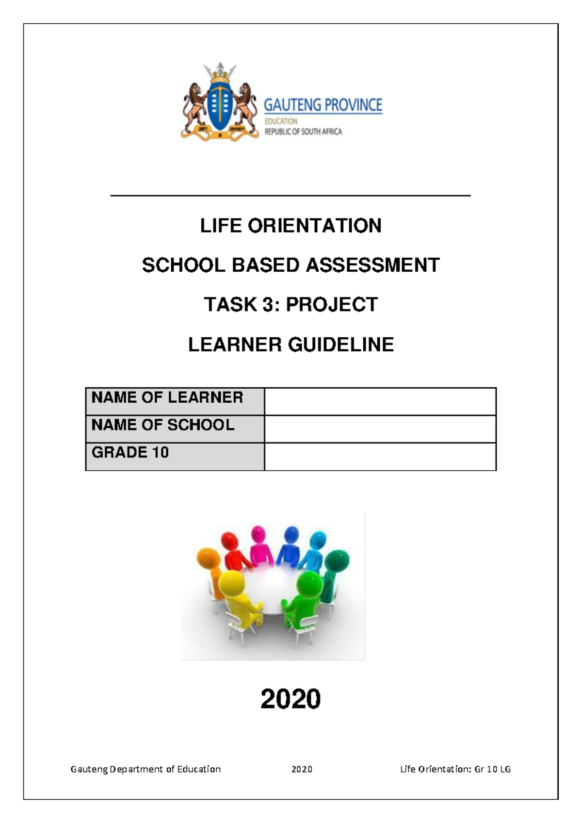 2020-LO-GR10-SBA Task 3: Project Learner Guidelines - Studocu