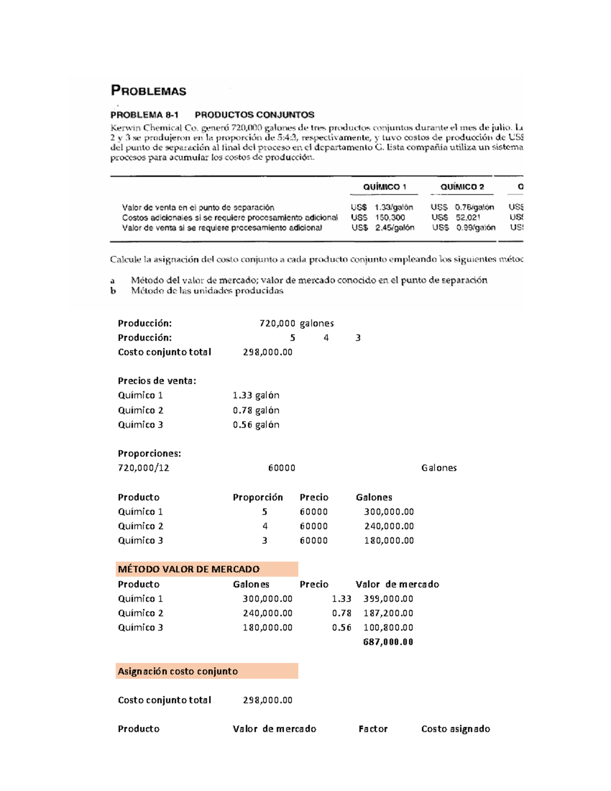 Tarea Ejercicio 8.1: Análisis de Costos Gerenciales en Producción - Studocu