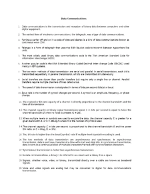 Chapter 22 - Fundamental Concepts of Data Communications - Studocu