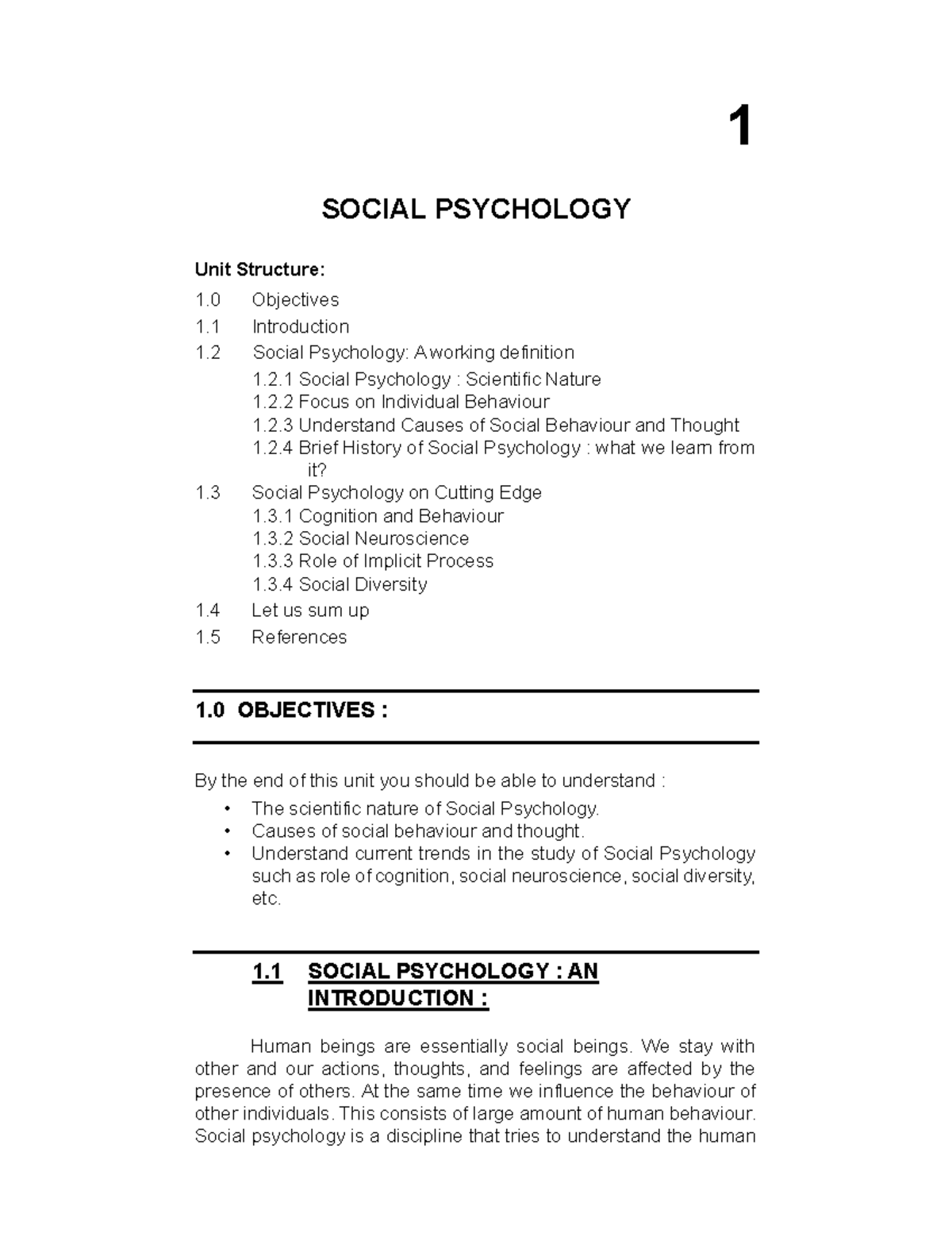 SOC 101: Intro to Social Psychology - Key Concepts & Trends - Studocu