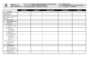 Matatag Lesson PLAN format - MATATAG LESSON PLAN TEMPLATE MATATAG K to ...