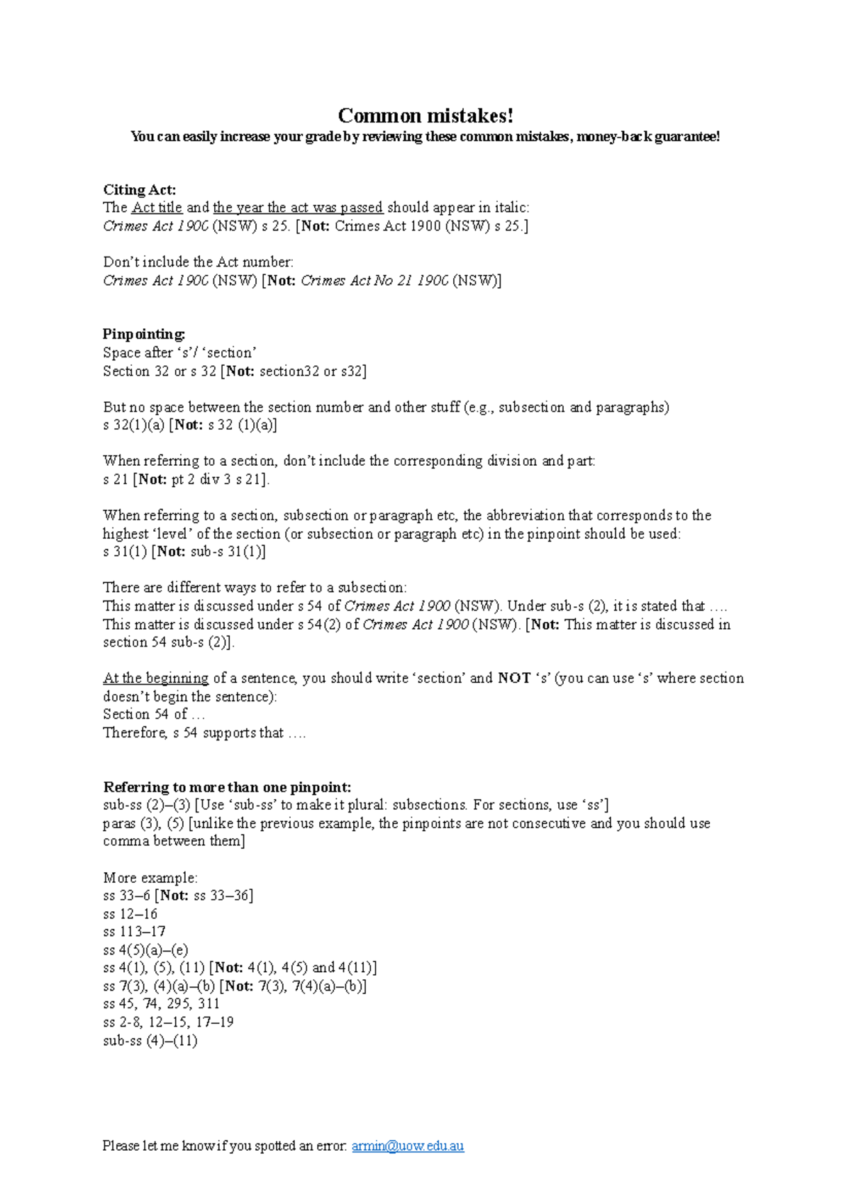Common mistakes - Notes - Common mistakes! You can easily increase your ...