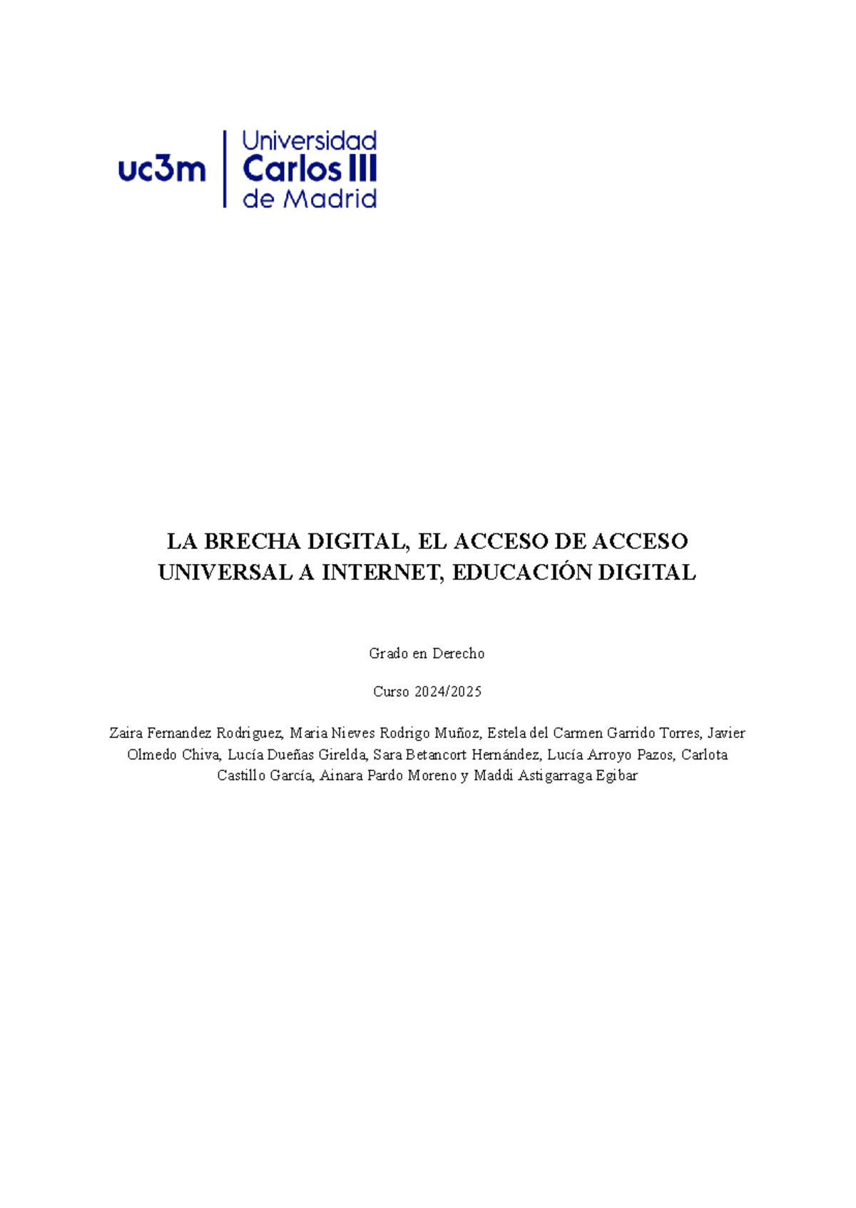 LA BRECHA DIGITAL Y SU IMPACTO EN LA EDUCACIÓN DIGITAL - GRADO EN ...