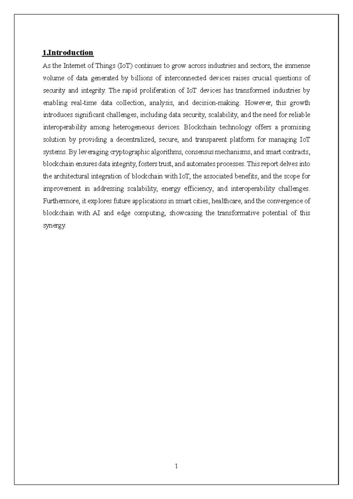 Seminar Final: Blockchain Integration with IoT for Enhanced Security ...