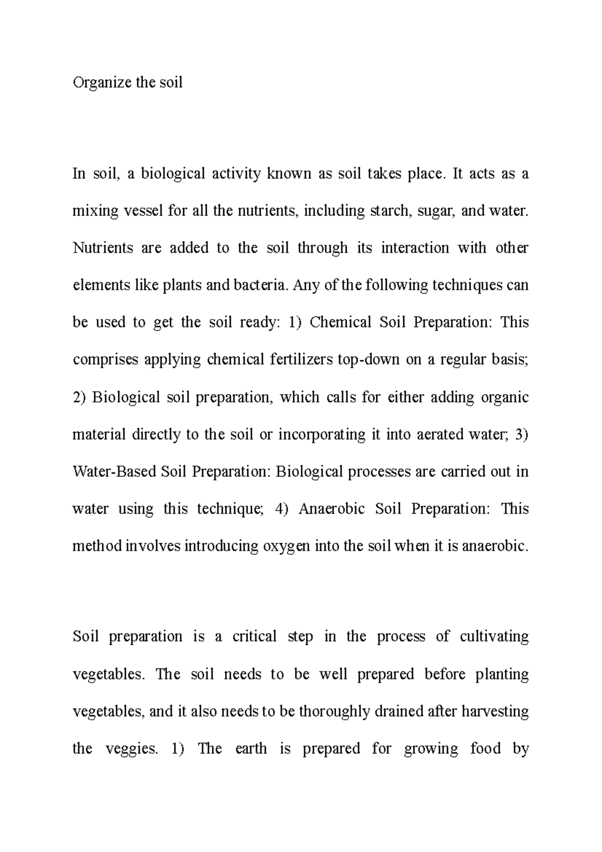 Soil Preparation Techniques for Effective Vegetable Cultivation - DVS ...