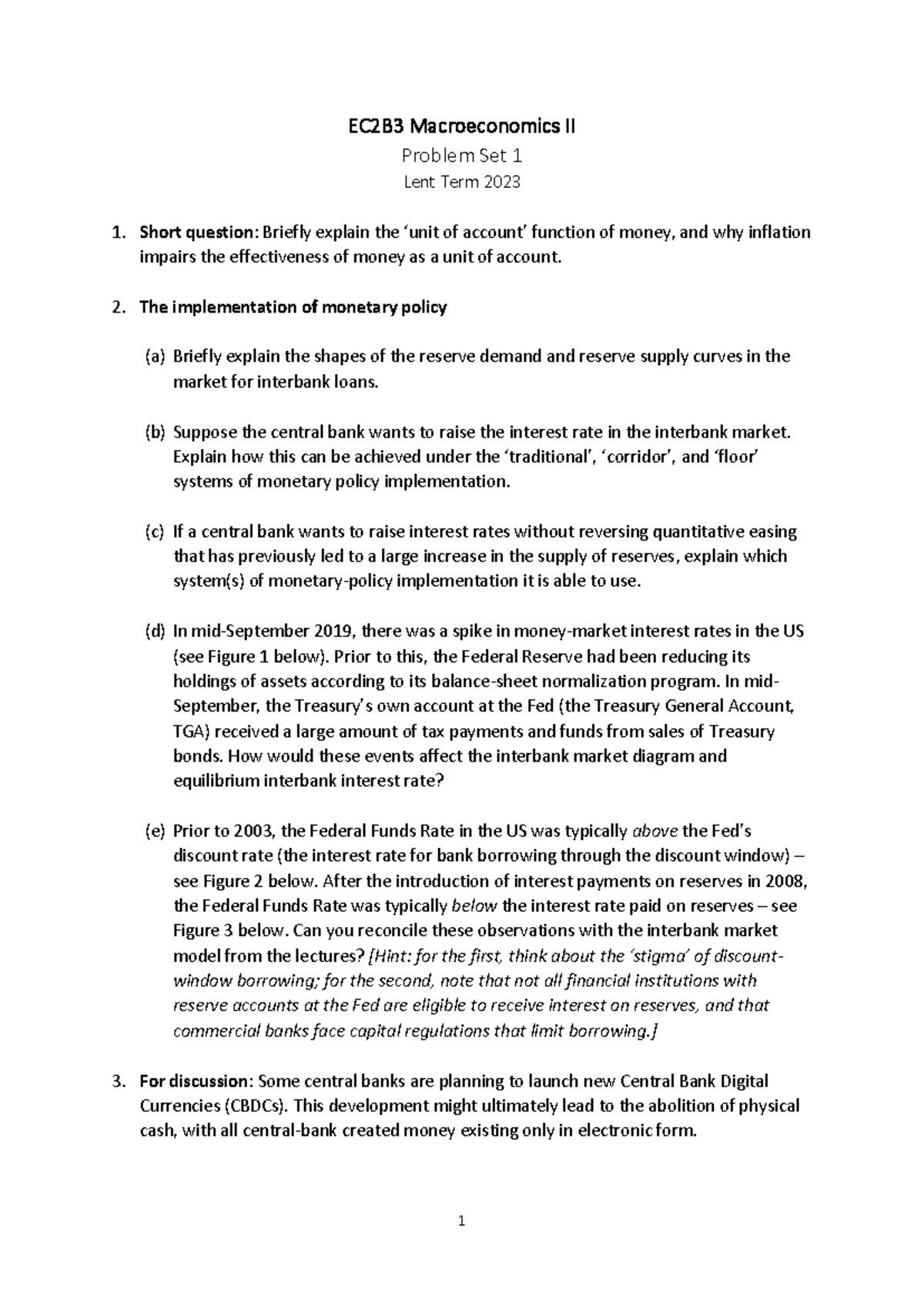 EC2B3 Macroeconomics II - Problem Set 1 Analysis and Insights - Studocu