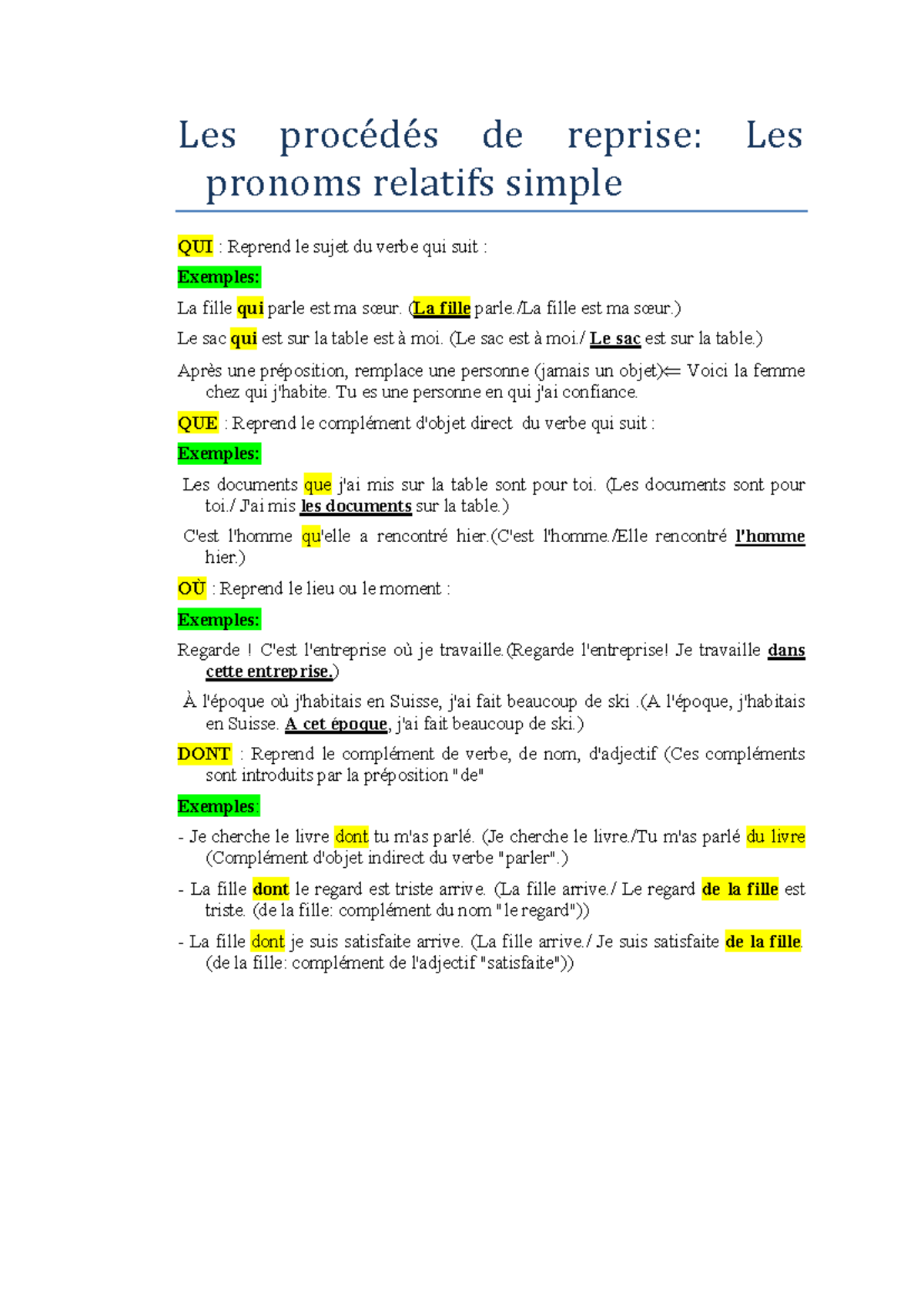 Les procédés de reprise-anothe course - Les procédés de reprise: Les ...