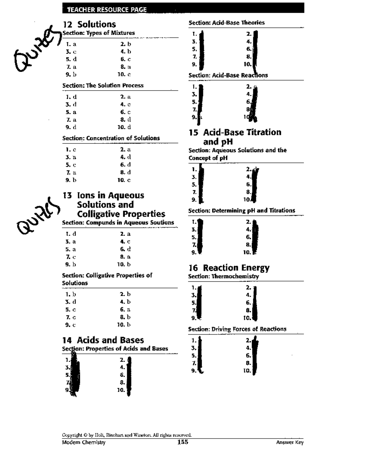 Chapter 12-13 study guide key - TEACHER RESOURCE PAGE 12 Solutions ...