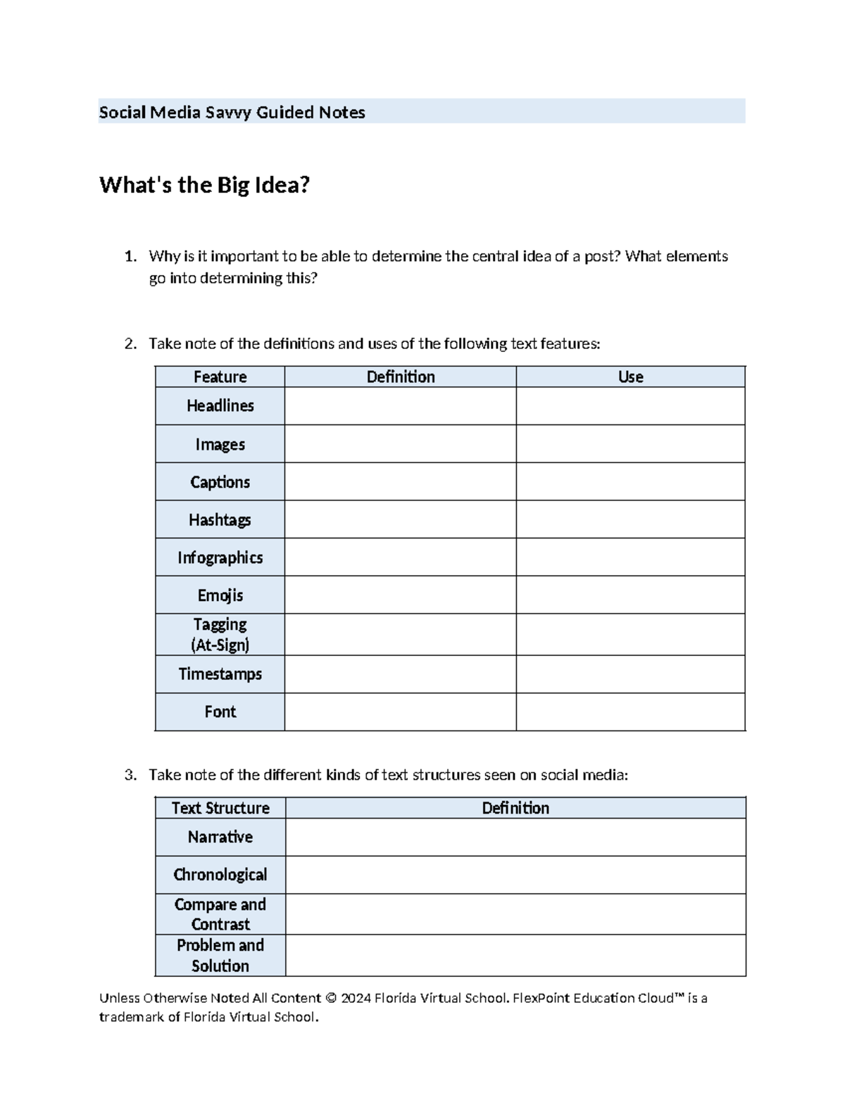 Social Media Savvy Guided Notes: Understanding Credibility and Bias ...
