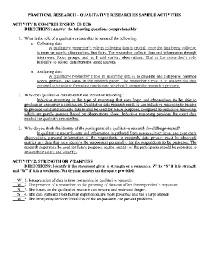 Practical Research – In-Text Citation Sample Activities - Studocu