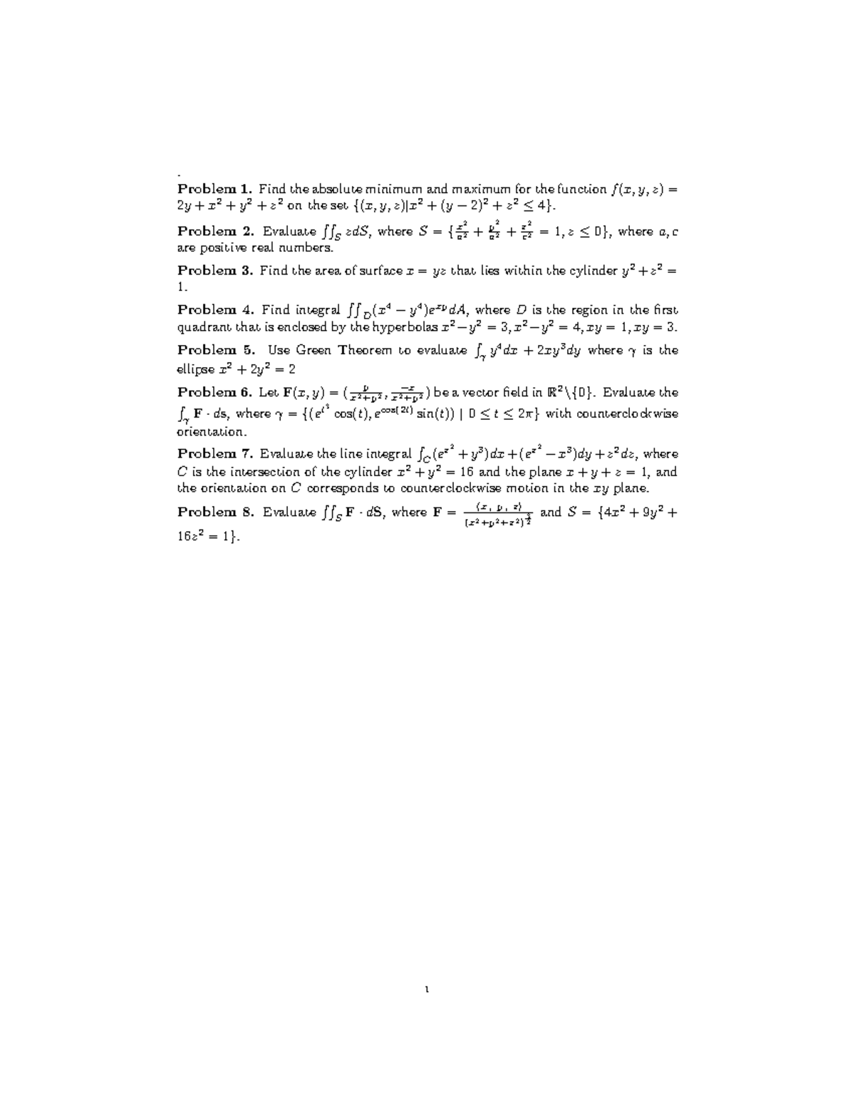 Math-314 Final Exam Practice Problems and Solutions - Studocu