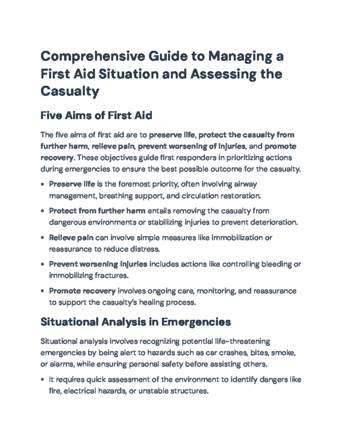 Comprehensive First Aid Management Guide: DRSABCD & Emergency Response ...