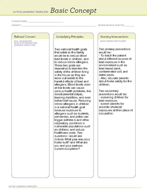 ATI Active Learning Template: Basic Concept Overview and Guidelines ...