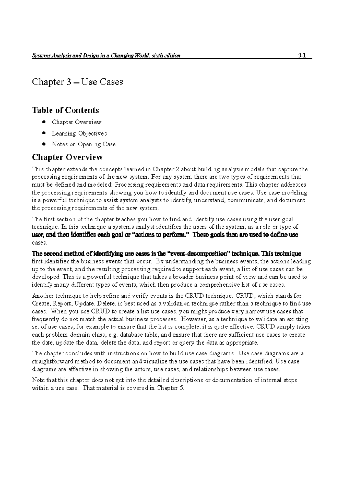 ICT2622 - Chapter 03 Lecture Notes: Use Cases in Systems Analysis - Studocu