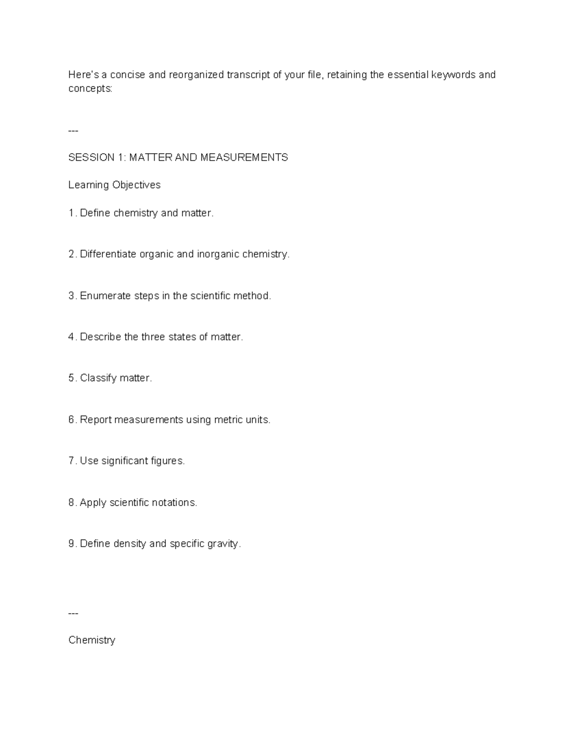 Chem S2-1: Detailed Notes on Matter, Measurements, and Atomic ...