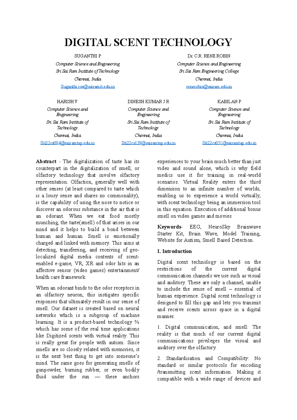 Digital Scent Technology: Innovations in Olfactory Representation and ...