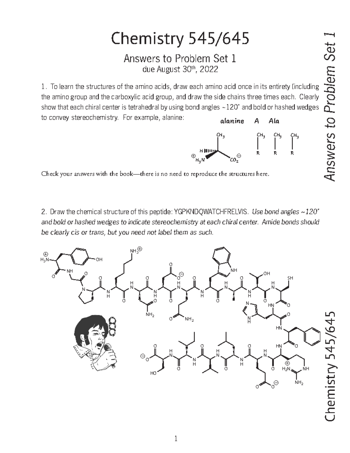 Chemistry 545 - Answers to Problem Set 1 (Due Aug 30, 2022) - Studocu